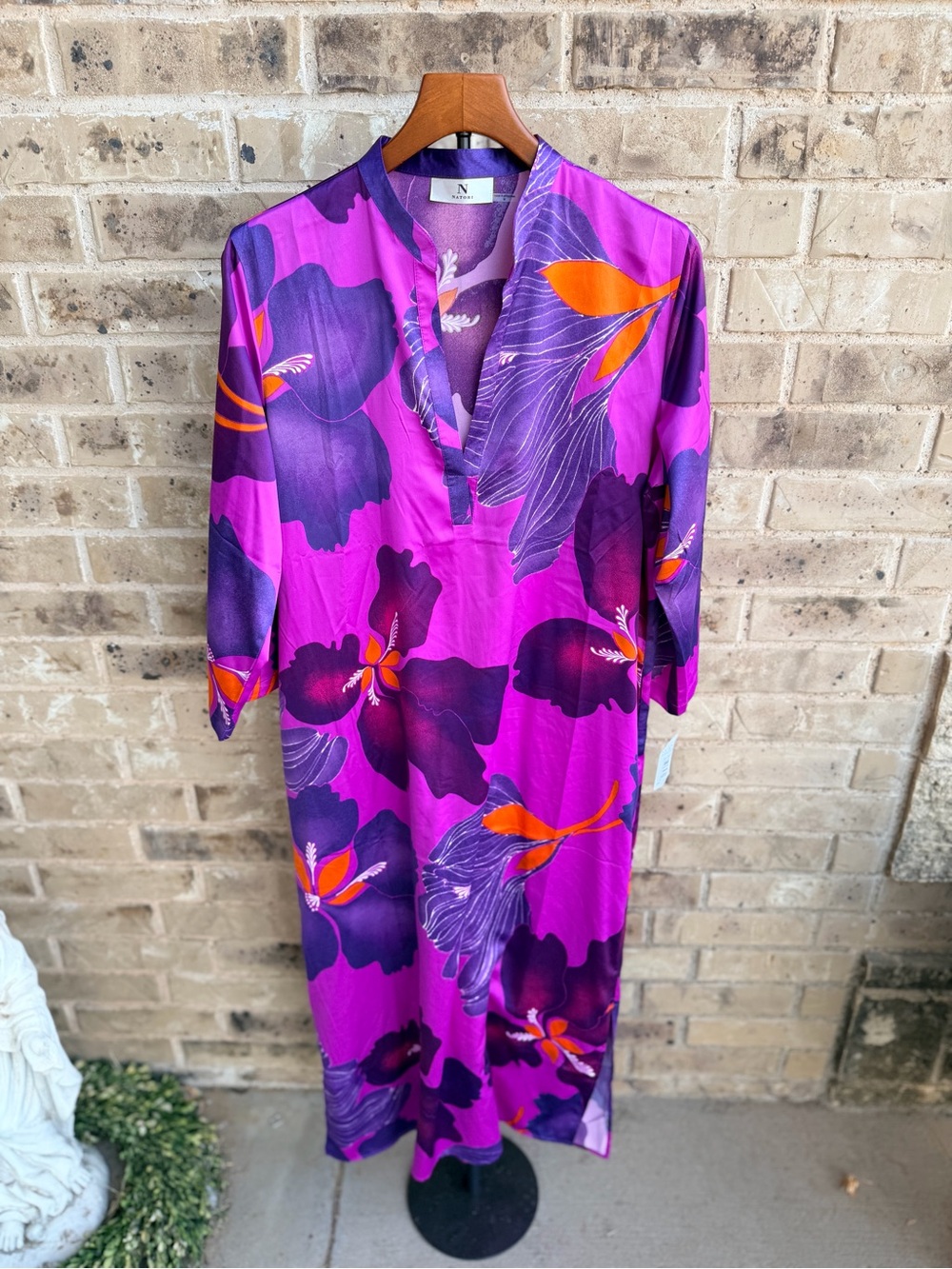 Natori Majestic Orchid Caftan Size Medium NWT - Picture 3 of 12